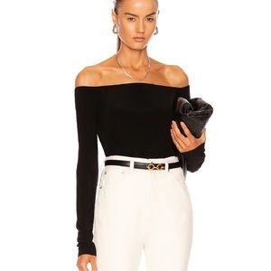 Norma Kamali Long Sleeve Off Shoulder Top (XS)